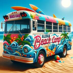 Aloha Beach Camp summer day camp bus